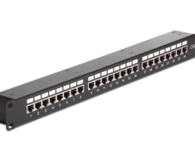 DELOCK Network 48.26cm 19Zoll Kupplungs-Patchpanel 24 Port Cat.6