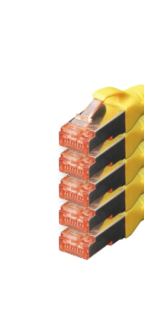CAT 6 S/FTP patch cable, 5 pieces
