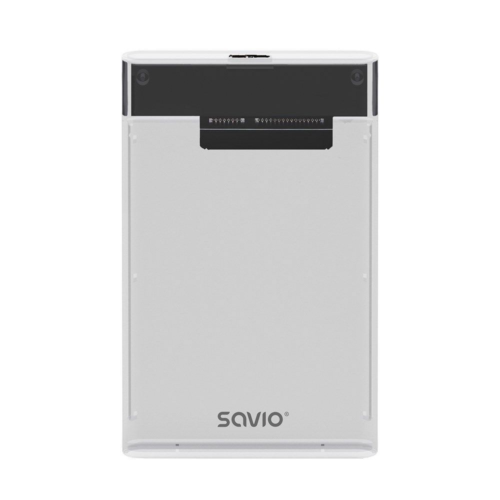 Savio 2.5 External HDD/SSD Enclosure USB 3.0 Transparent AK-66