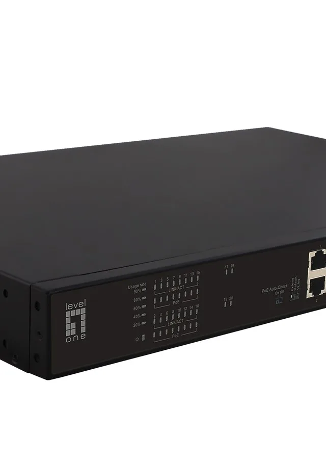 Switch 16x FE FGP-2031 2xGE 2xGSFP 19" 270W 16xPoE
