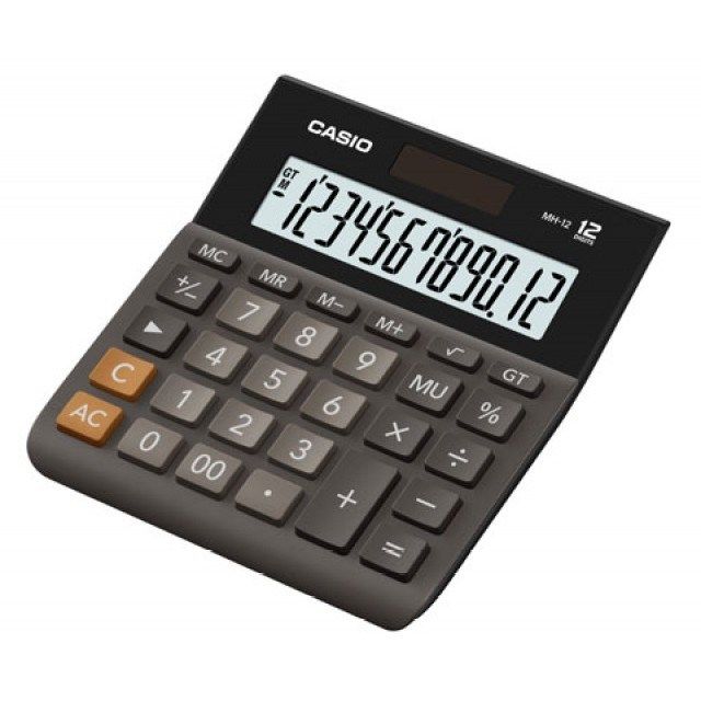 Casio MH-12BK-S 12-Digit Black Office Calculator
