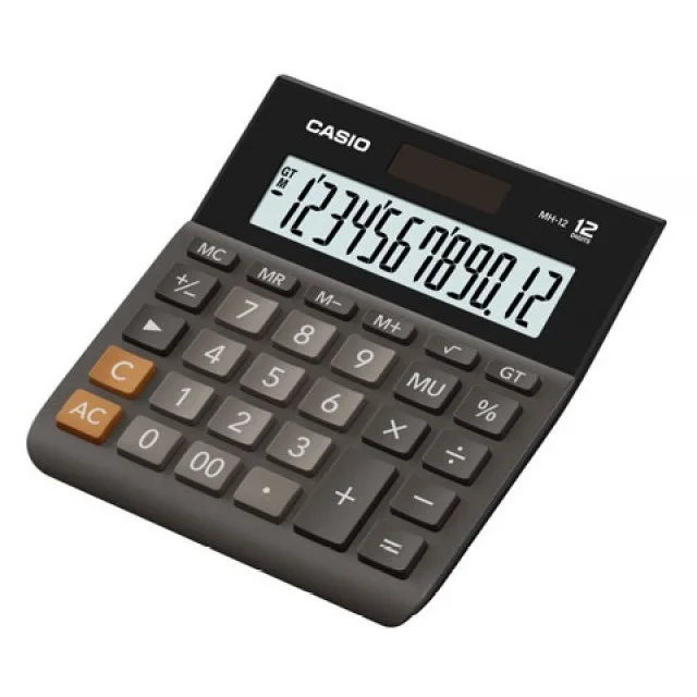 Casio MH-12BK-S 12-Digit Black Office Calculator