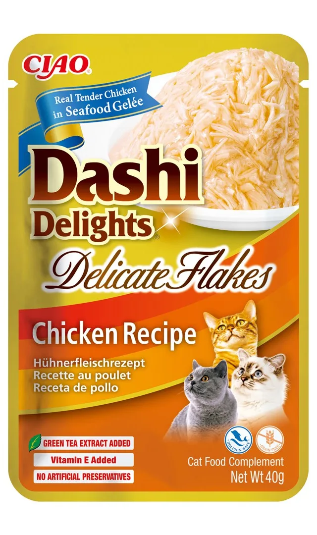 INABA CAT Dashi Delights Delicate Flakes Chicken - Cat Treat - 40g