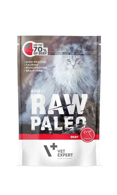 VETEXPERT Raw Paleo Adult Cat Beef - Wet Cat Food - 100 G