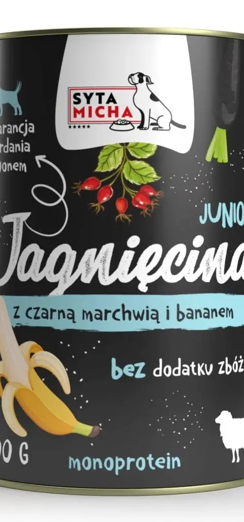 SYTA MICHA Junior Lamb With Black Carrot And Banana - Wet Dog Food - 400g