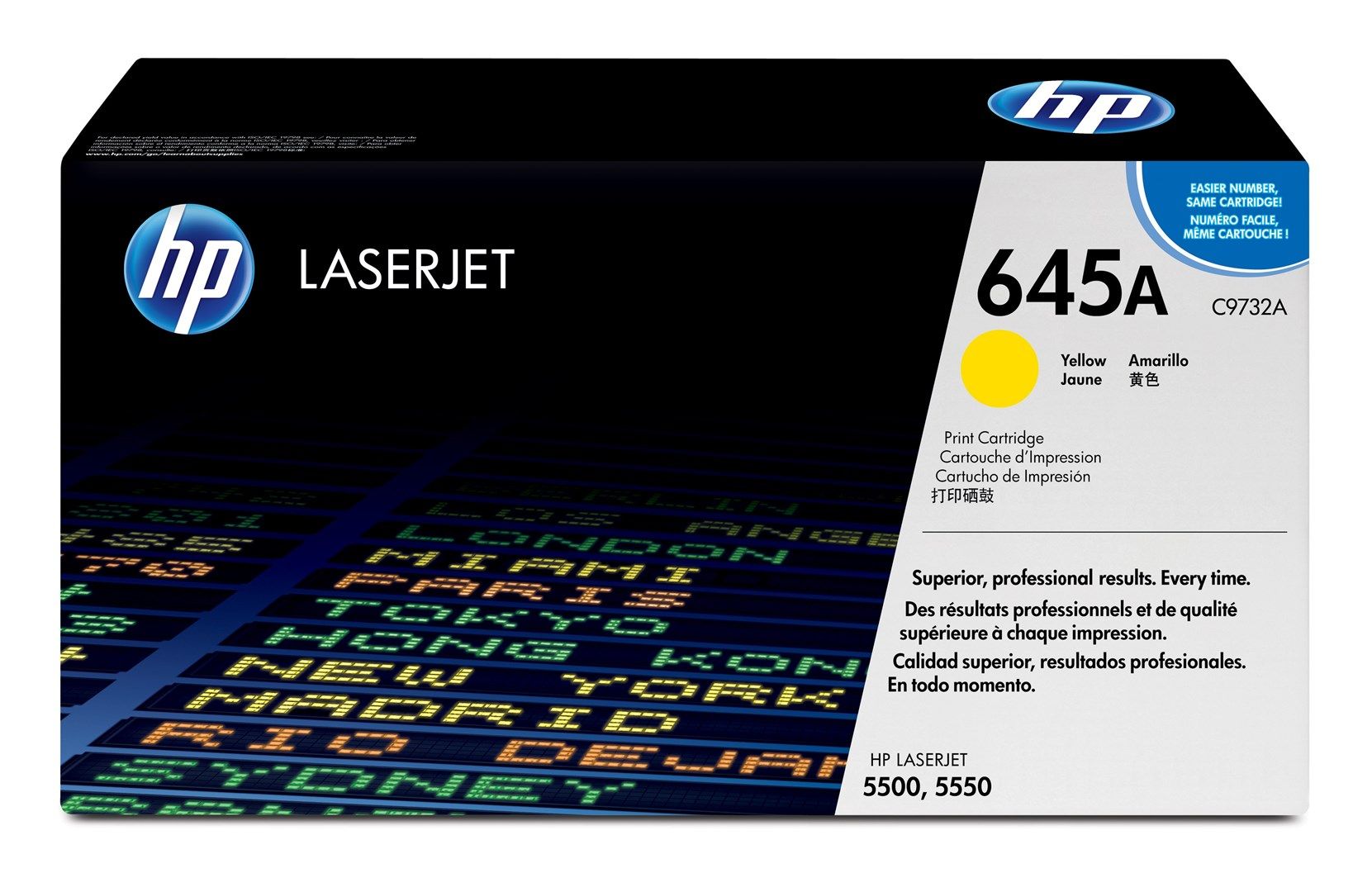 HP 645A Original Colour LaserJet Toner Cartridge C9732A Yellow Standard Capacity 12.000 Pages 1-Pack