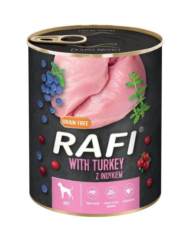 Dolina Noteci Rafi Dog Wet Food With Turkey Blueberries And Cranberries - 800g