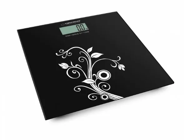 Esperanza EBS003 Personal Scale Electronic Personal Scale Square Black White