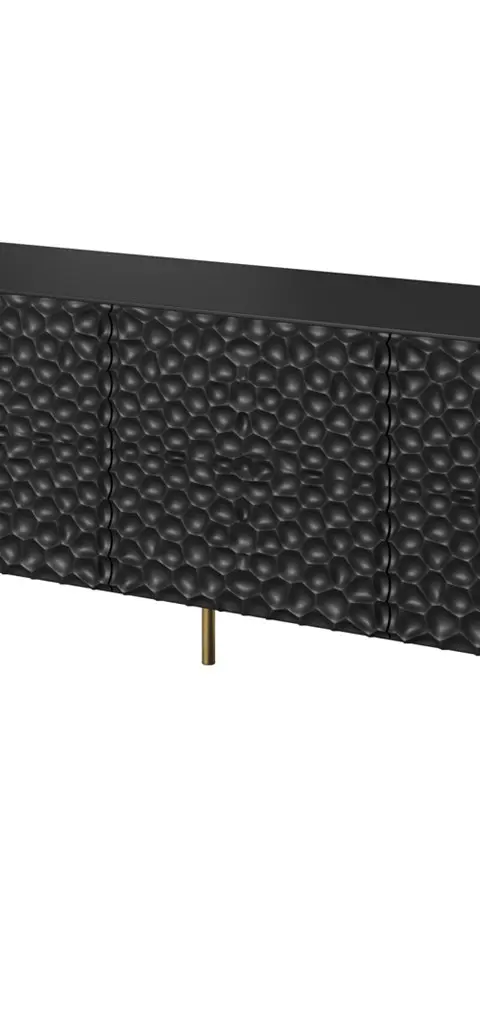 RTV HOLE Cabinet 190x40.5x59.5 Cm Matte Black