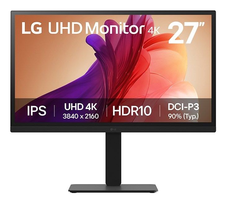 Cm/27" (3840x2160) LG 27BA45U-B 16:9 4K UHD IPS 5ms 60Hz HDR10 2xHDMI DP Pivot Black 68,4