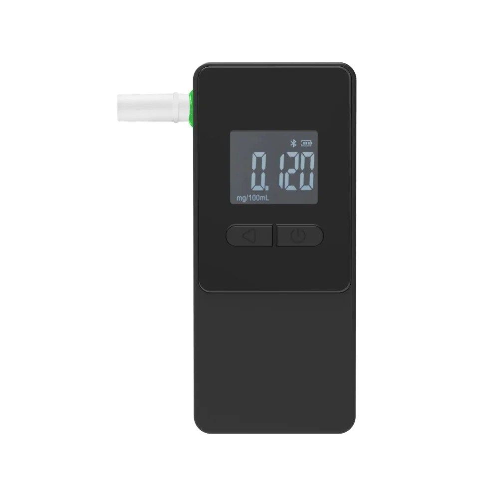 AlcoAlert Smart Electrochemical Breathalyzer Black
