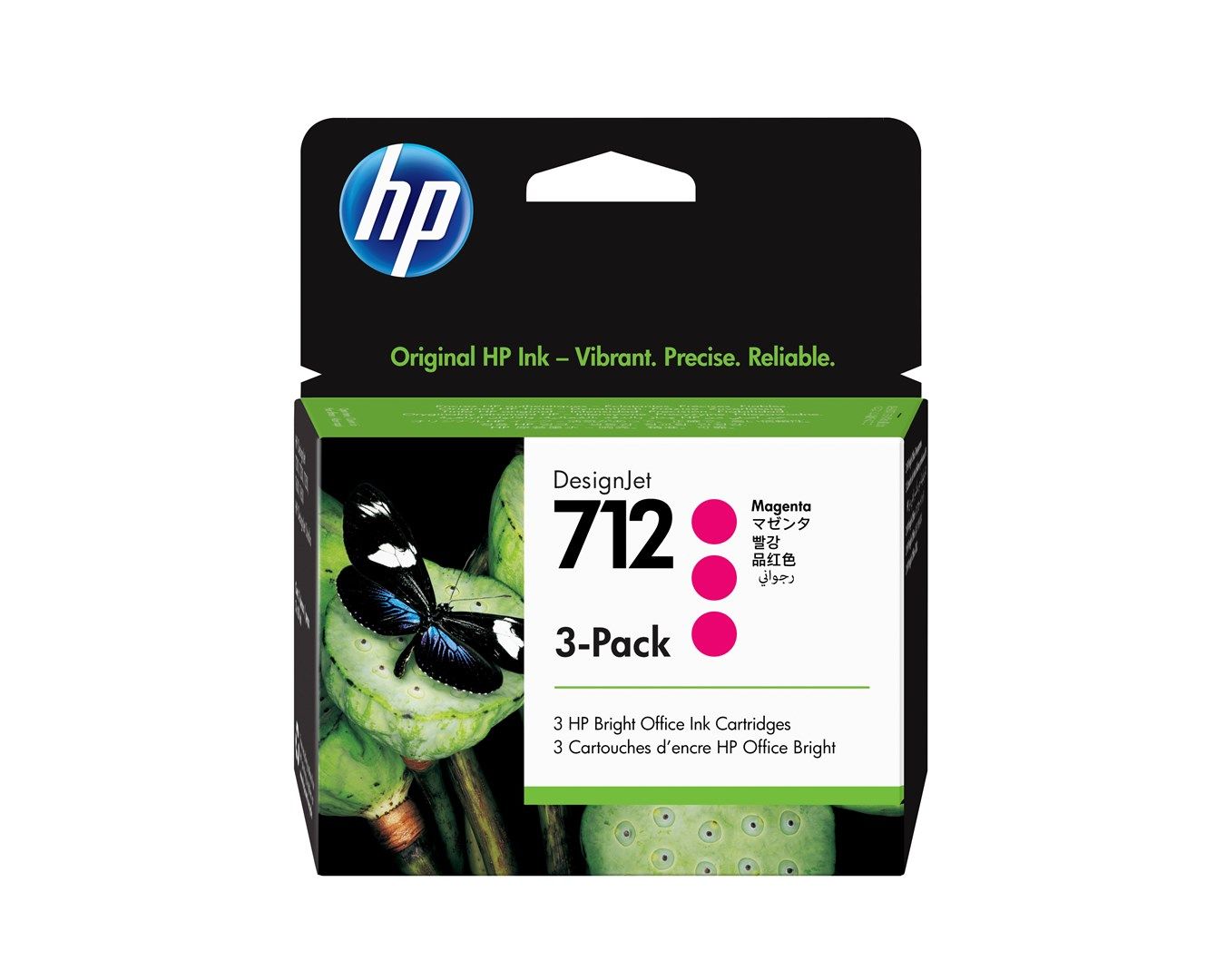 HP 712 3-Pack 29-Ml Magenta DesignJet Ink Cartridge