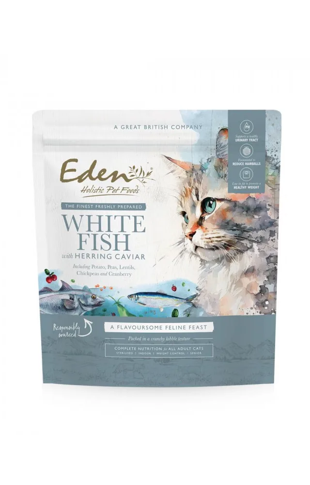 EDEN White Fish With Herring Caviar - Dry Cat Food - 1.5 Kg