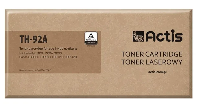 Actis TH-92A Toner (Replacement For HP 92A C4092A Canon EP-22; Standard; 2500 Pages; Black)