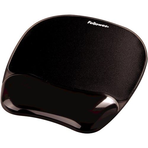 Fellowes Mauspad-Handgelenkauflage Crystal Gel Black