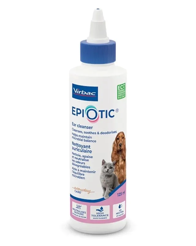 VIRBAC EpiOtic Ear Cleanser - Ear Care Liquid For Dogs And Cats - 125ml