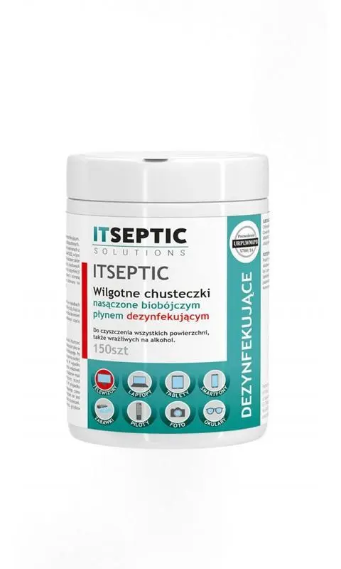 ITSEPTIC Wipes Wet Disinfectant Wipes For Electrical Appliances For All Surfaces 150 Pcs
