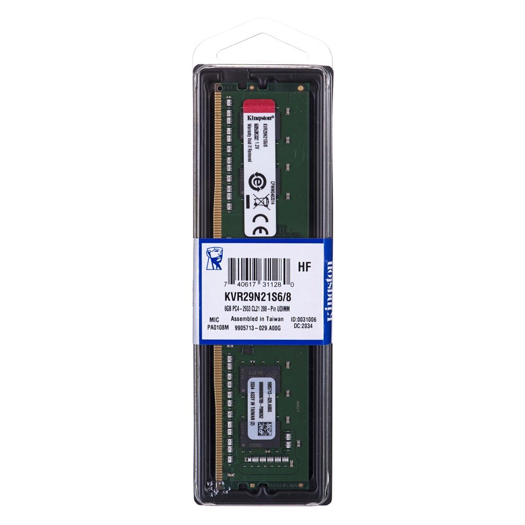 Kingston Technology KVR29N21S6/8 Memory Module 8 GB 1 X 8 GB DDR4 2933 MHz