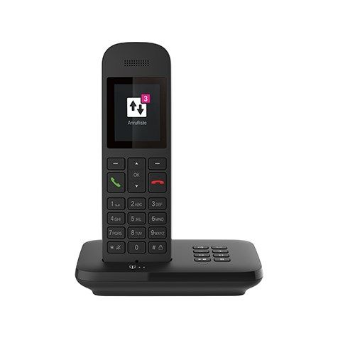 Telekom Sinus A12 Schnurlostelefon Mit Anrufbeantworter - Black