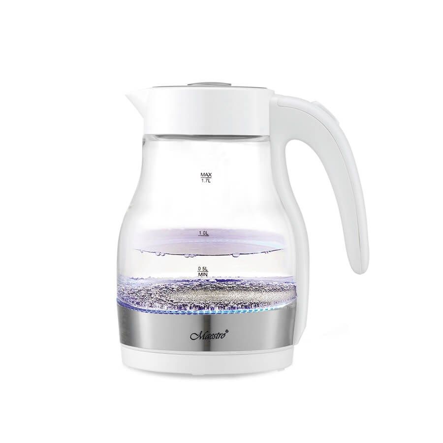Maestro MR061 Electric Kettle 1.7 L 2200 W Transparent White