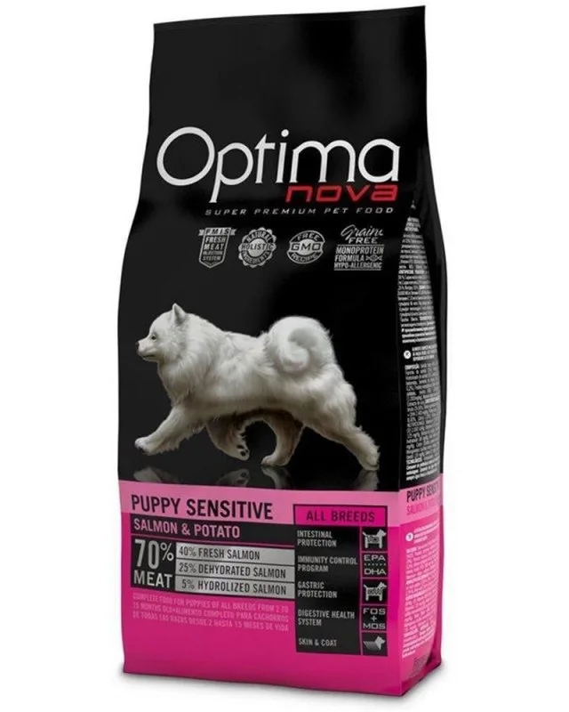 OPTIMANOVA Puppy Sensitive Salmon Potato - Dry Dog Food - 2kg