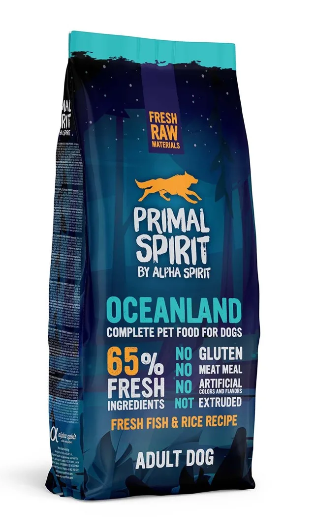 PRIMAL SPIRIT Oceanland Ryba – Semi-Moist Dog Food For Allergic Dogs – 12 Kg