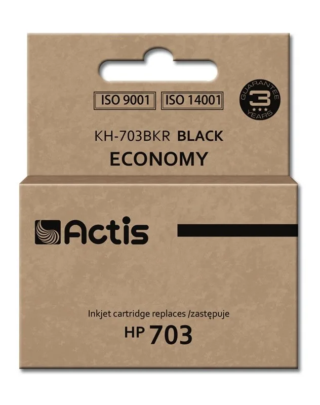 Actis KH-703BKR Ink (Replacement HP 703 CD887AE; Standard; 15 Ml; Black)