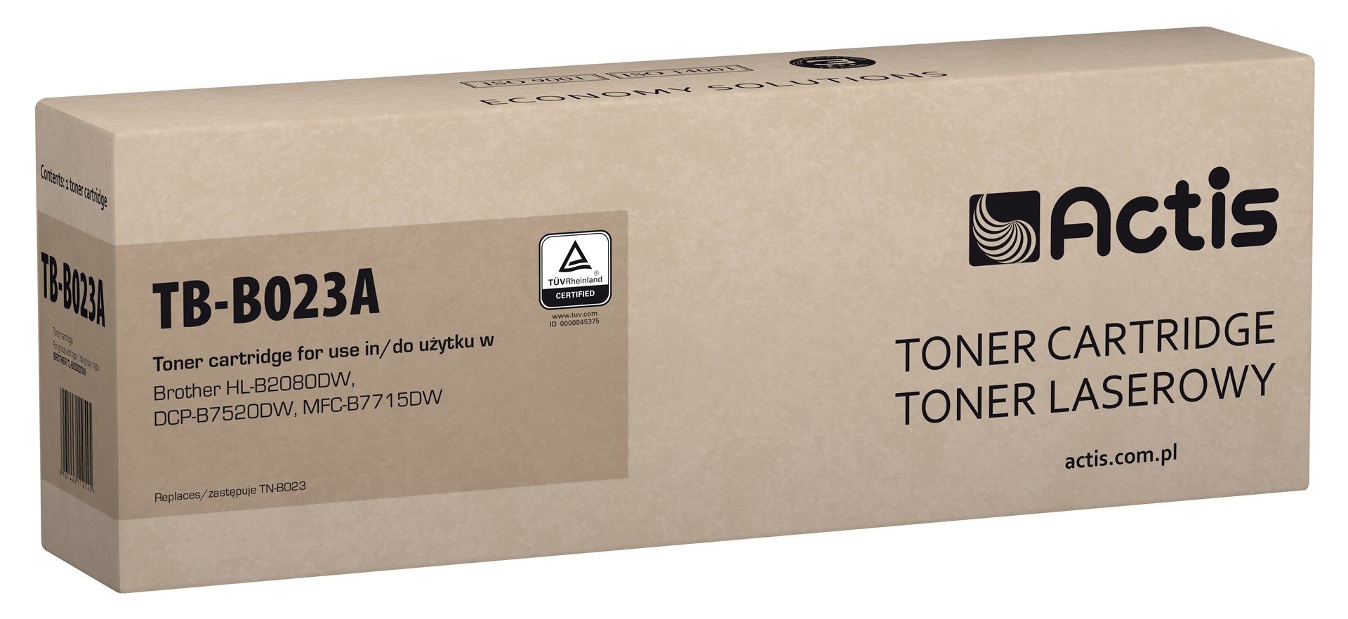 Actis TB-B023A Toner (Replacement For Brother TN-B023; Standard; 2000 Pages; Black)