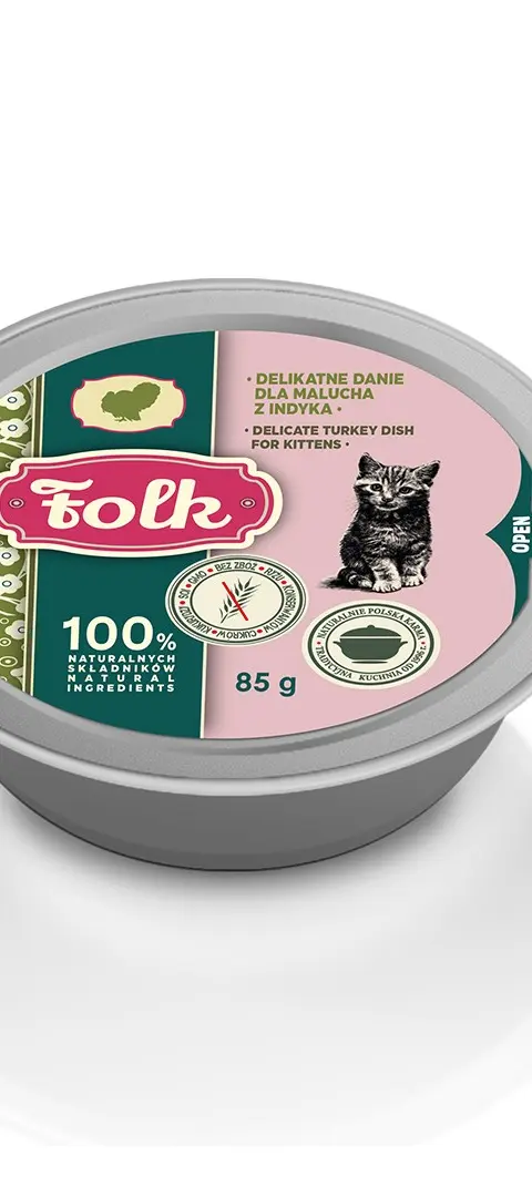 FOLK Kitten Delicate Turkey Dish - Wet Cat Food - 85g