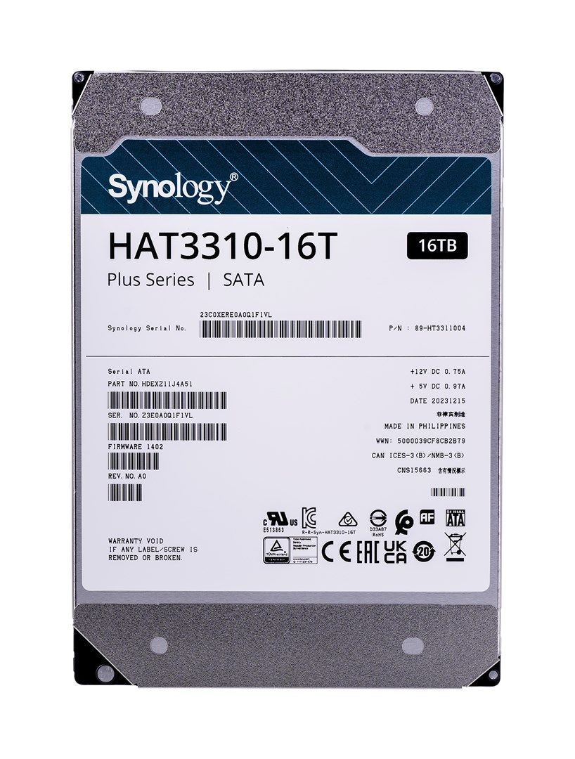 Synology HAT3310-16T 16TB SATA HDD - NAS Hard Drive