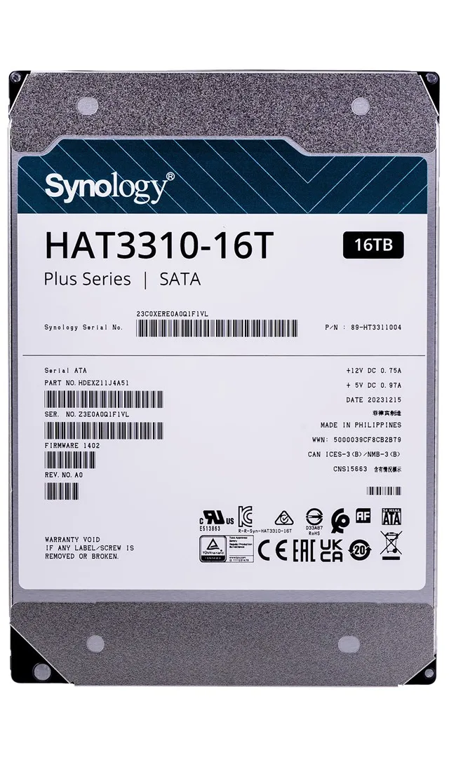 Synology HAT3310-16T 16TB SATA HDD - NAS Hard Drive