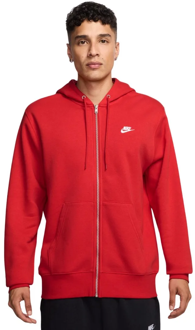 Bluza męska Nike Club BB FZ Hoodie czerwona FN3861 657 M