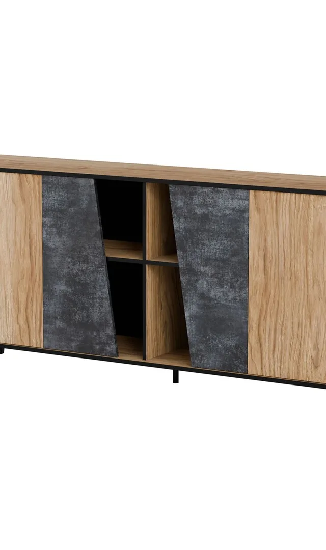 Cama 4D Chest Of Drawers OVO 180x38xH83 Oak/Concrete