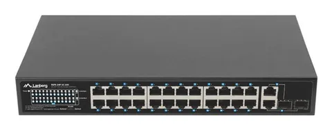 Lanberg RSFE-24P-2C-250 network switch Unmanaged Gigabit Ethernet (10/100/1000) Power over Ethernet (PoE) 1U Black