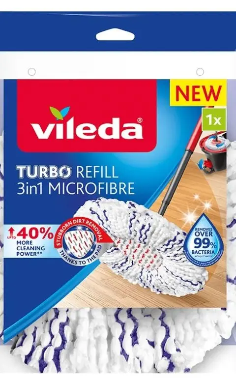 Spin Mop Refill Vileda TURBO 3in1 Microfiber 1 Pc(S)