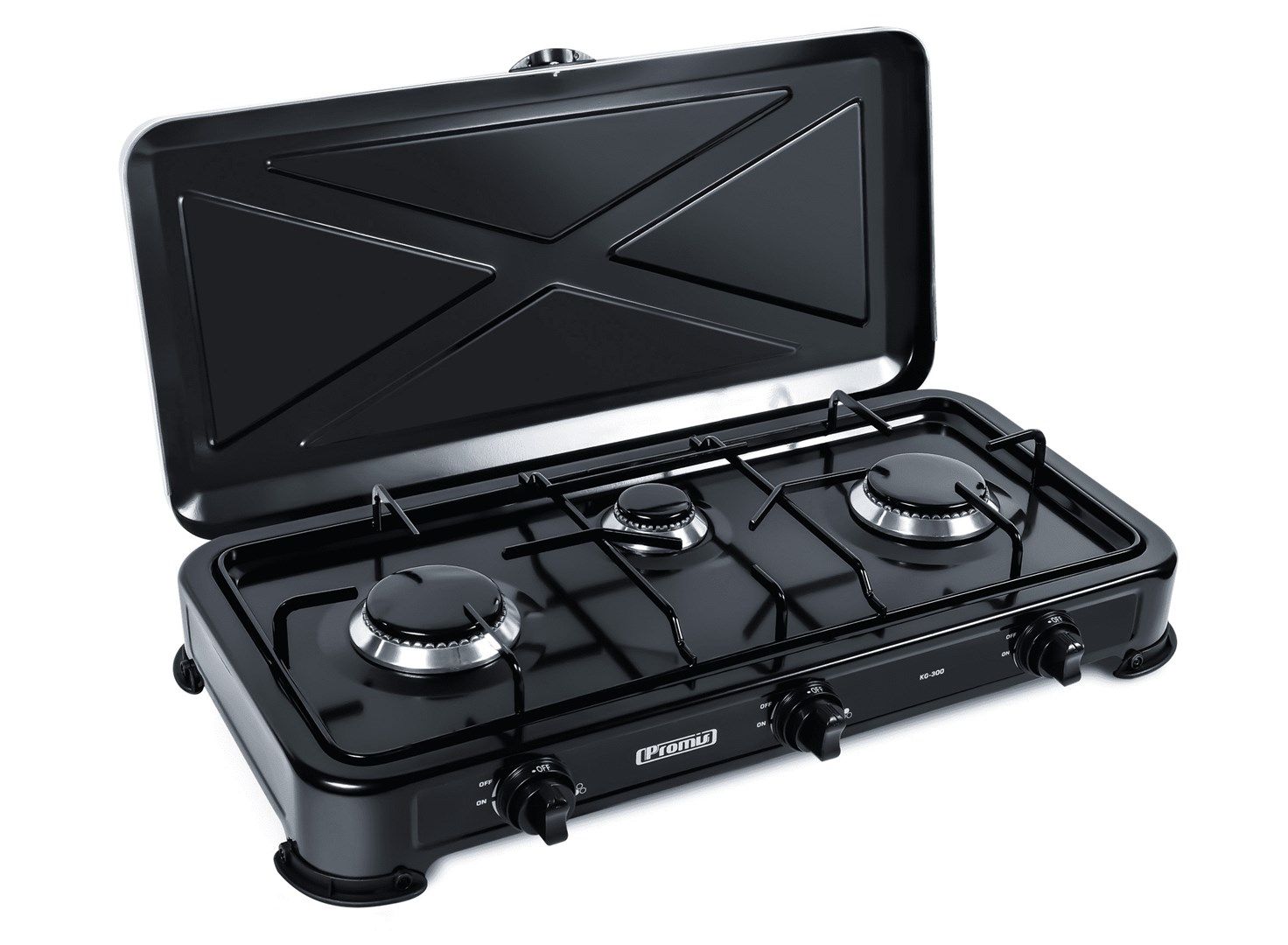 Promis KG300C 3-Burner Gas Cooker Black