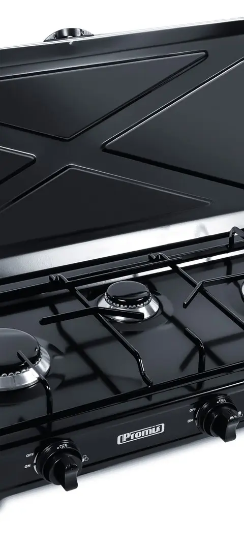 Promis KG300C 3-Burner Gas Cooker Black