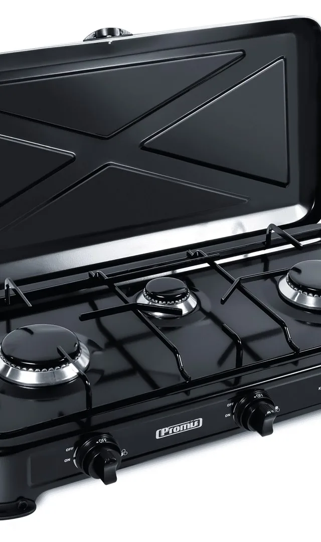 Promis KG300C 3-Burner Gas Cooker Black