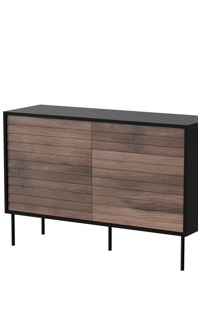 Cama CORTINA 1D3S Chest Of Drawers 120x40x81 Black/Walnut