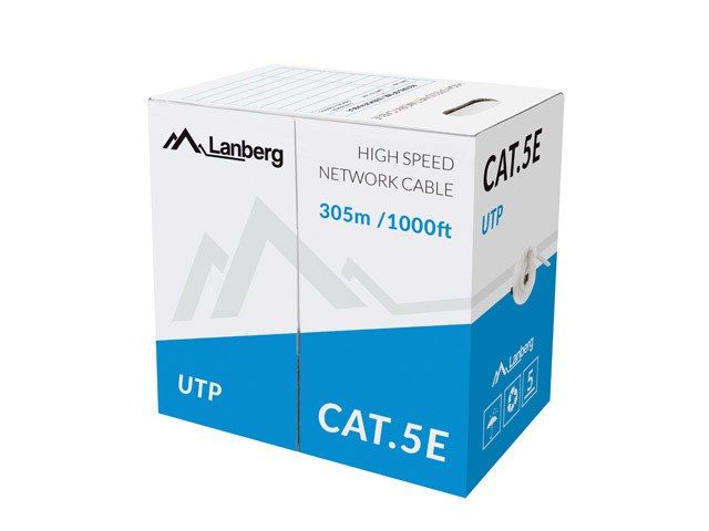 Lanberg LCU5-11CU-0305-S networking cable Grey 305 m Cat5e U/UTP (UTP)