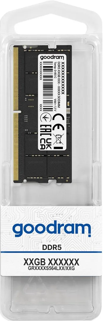 Goodram GR4800S564L40/32G memory module 32 GB 1 x 32 GB DDR5 262-pin SO-DIMM