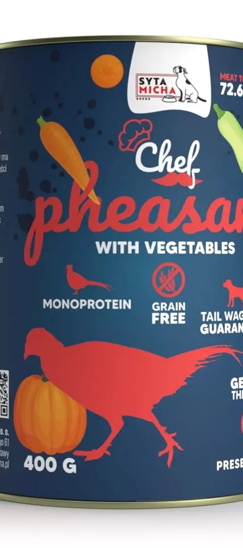 SYTA MICHA Chef Pheasant With Vegetables - Wet Dog Food - 400g