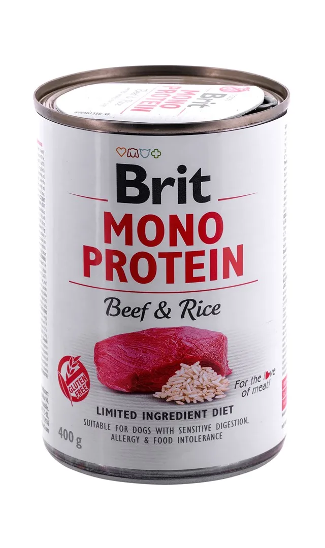 BRIT Mono Protein Beef Rice - Wet Dog Food - 400g