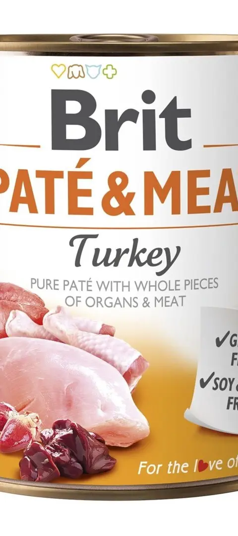 BRIT Paté Meat With Turkey - Wet Dog Food - 800g