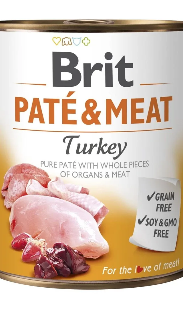 BRIT Paté Meat With Turkey - Wet Dog Food - 800g