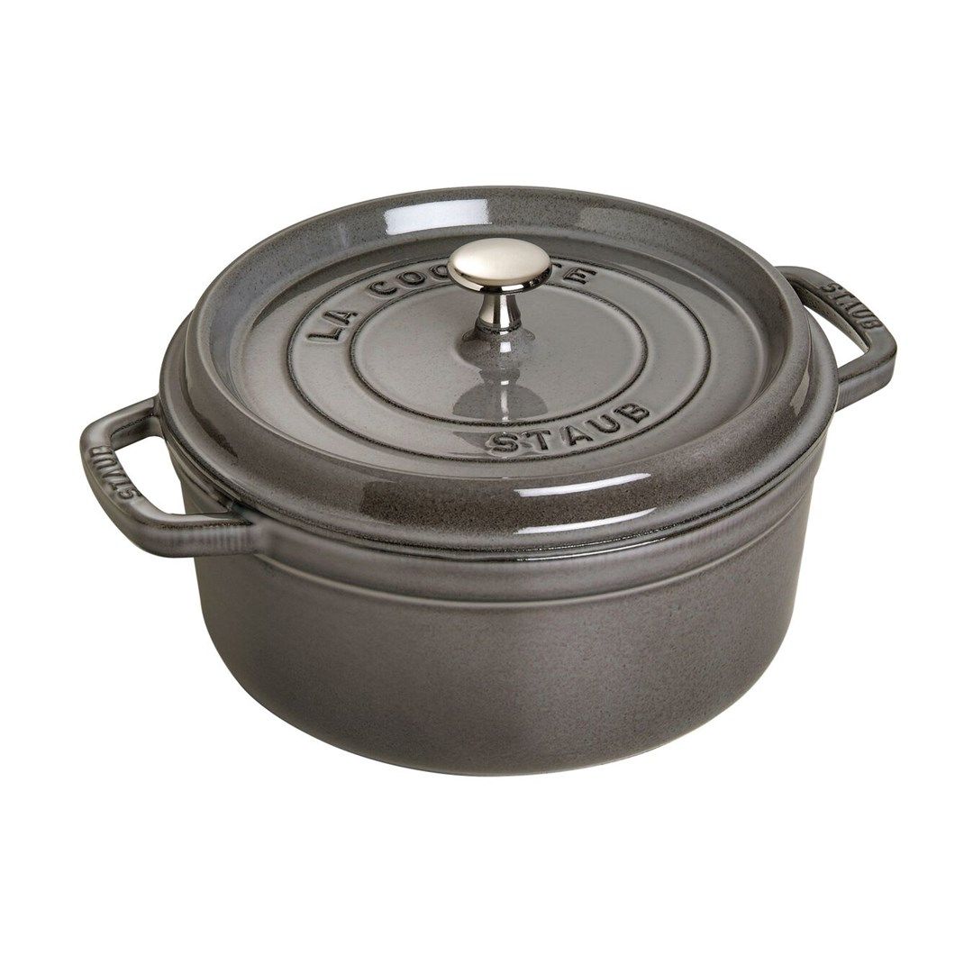 STAUB Cast Iron Round Pot 40500-246-0 3.8l Graphite