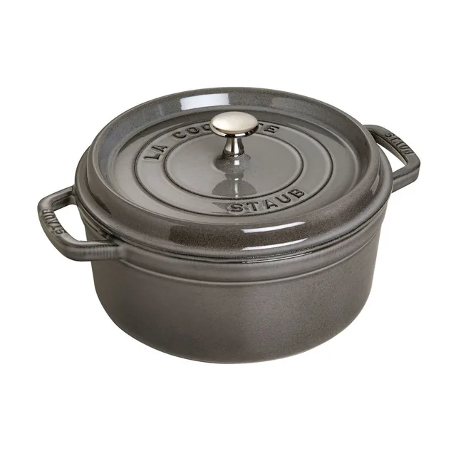 STAUB Cast Iron Round Pot 40500-246-0 3.8l Graphite