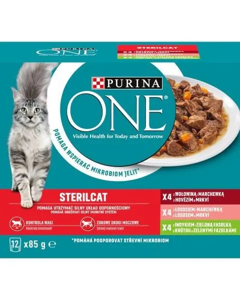 PURINA One Sterilcat Mix Flavours - Wet Cat Food - 12 X 85g