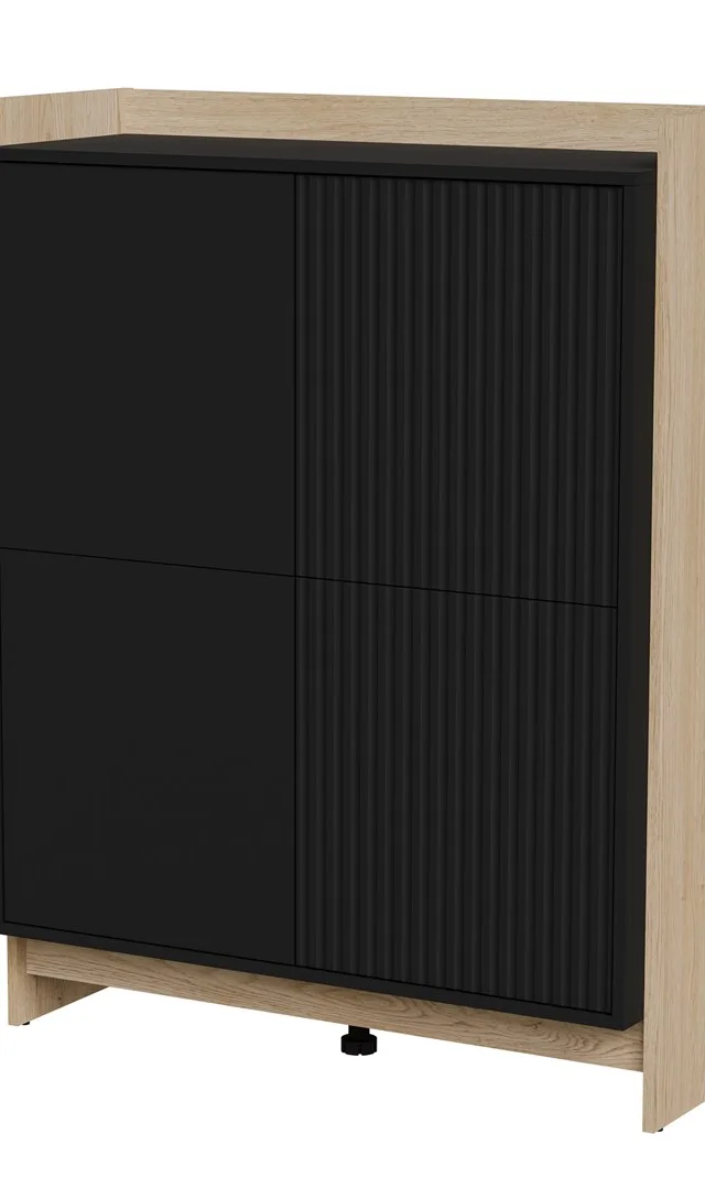 Cama PORTO Chest Of Drawers 100x38x130 Oak/Black