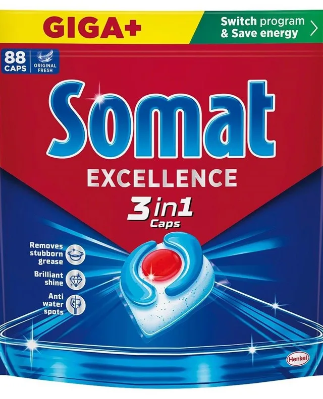 DISHWASHER CAPSULES SOMAT 3IN1 88 PCS